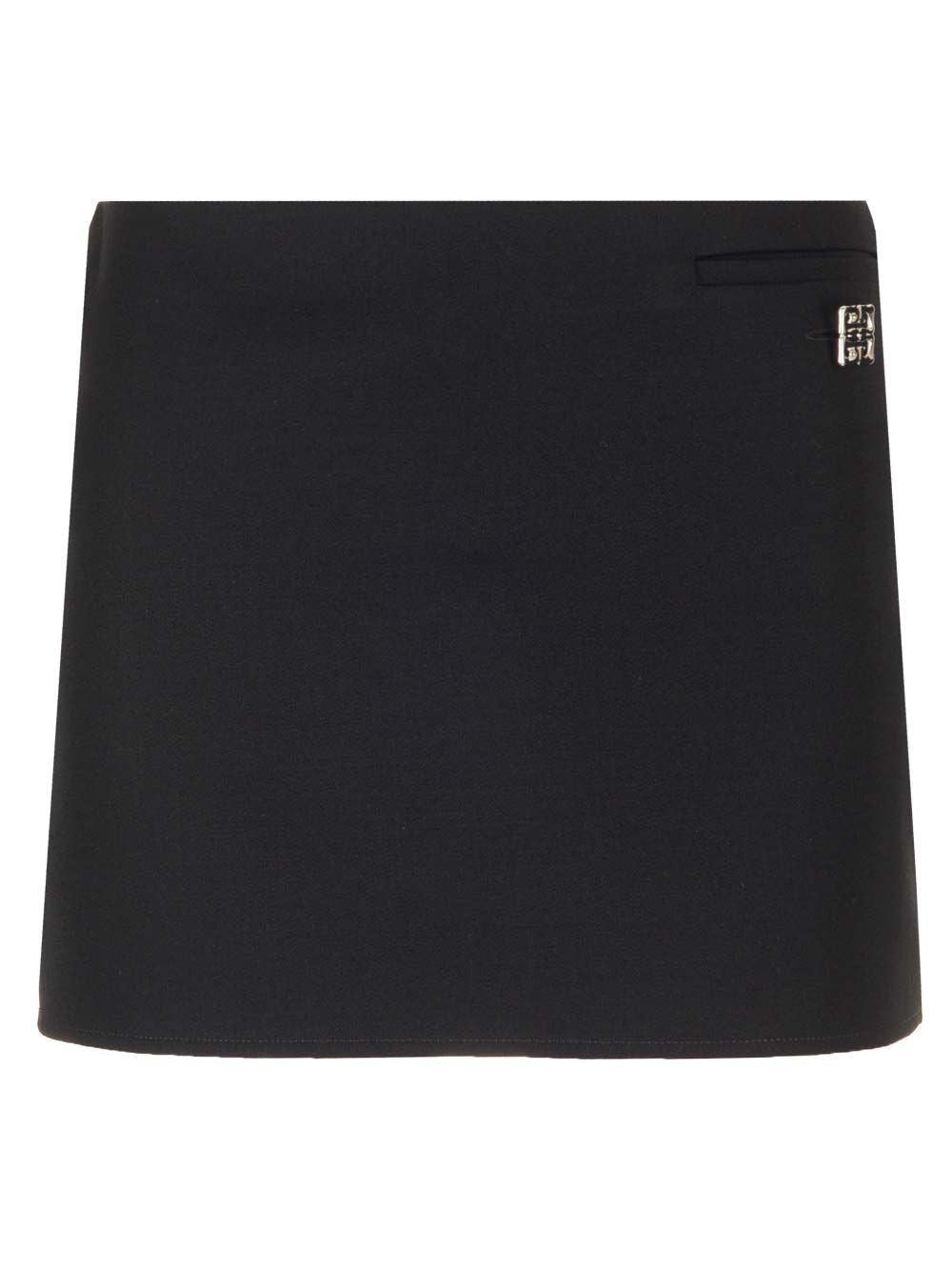 Givenchy Wool Mini Skirt - Black