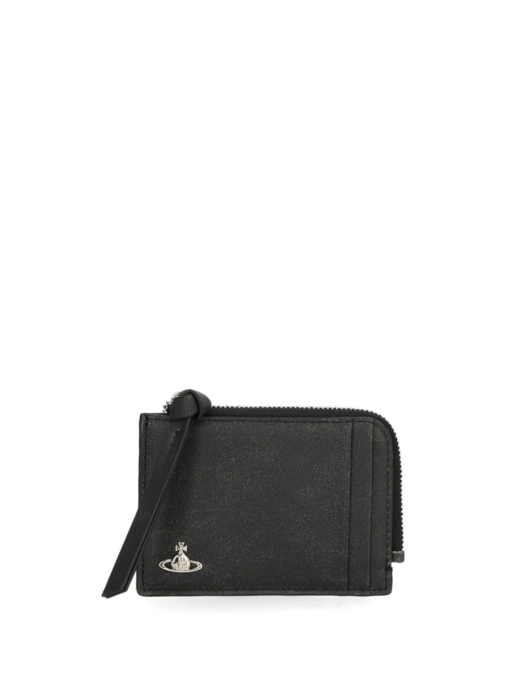 Vivienne Westwood Zip Around Card Holder - Black