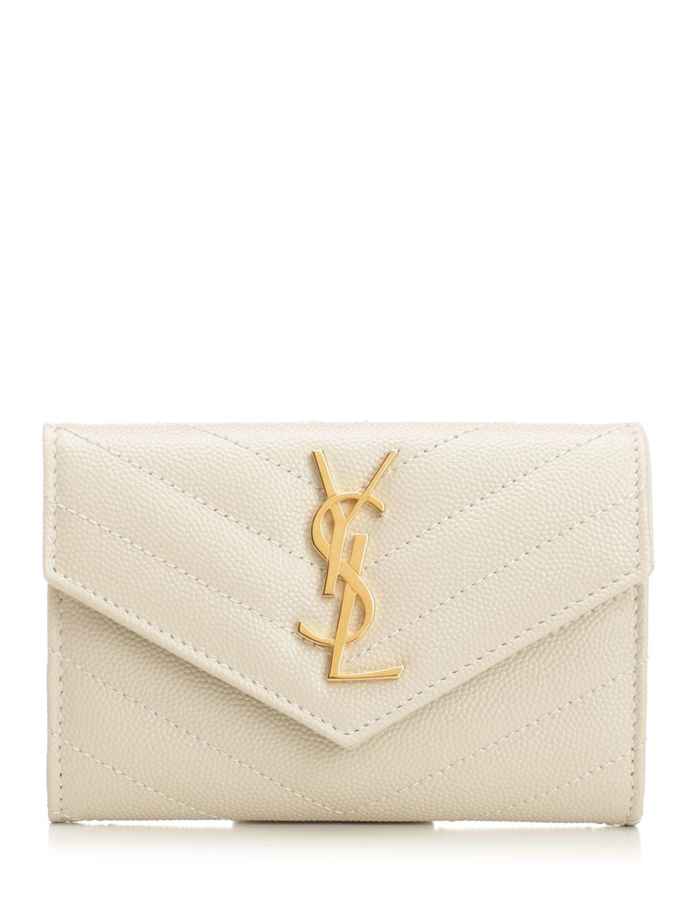 Saint Laurent Card Holder "Cassandre" - White