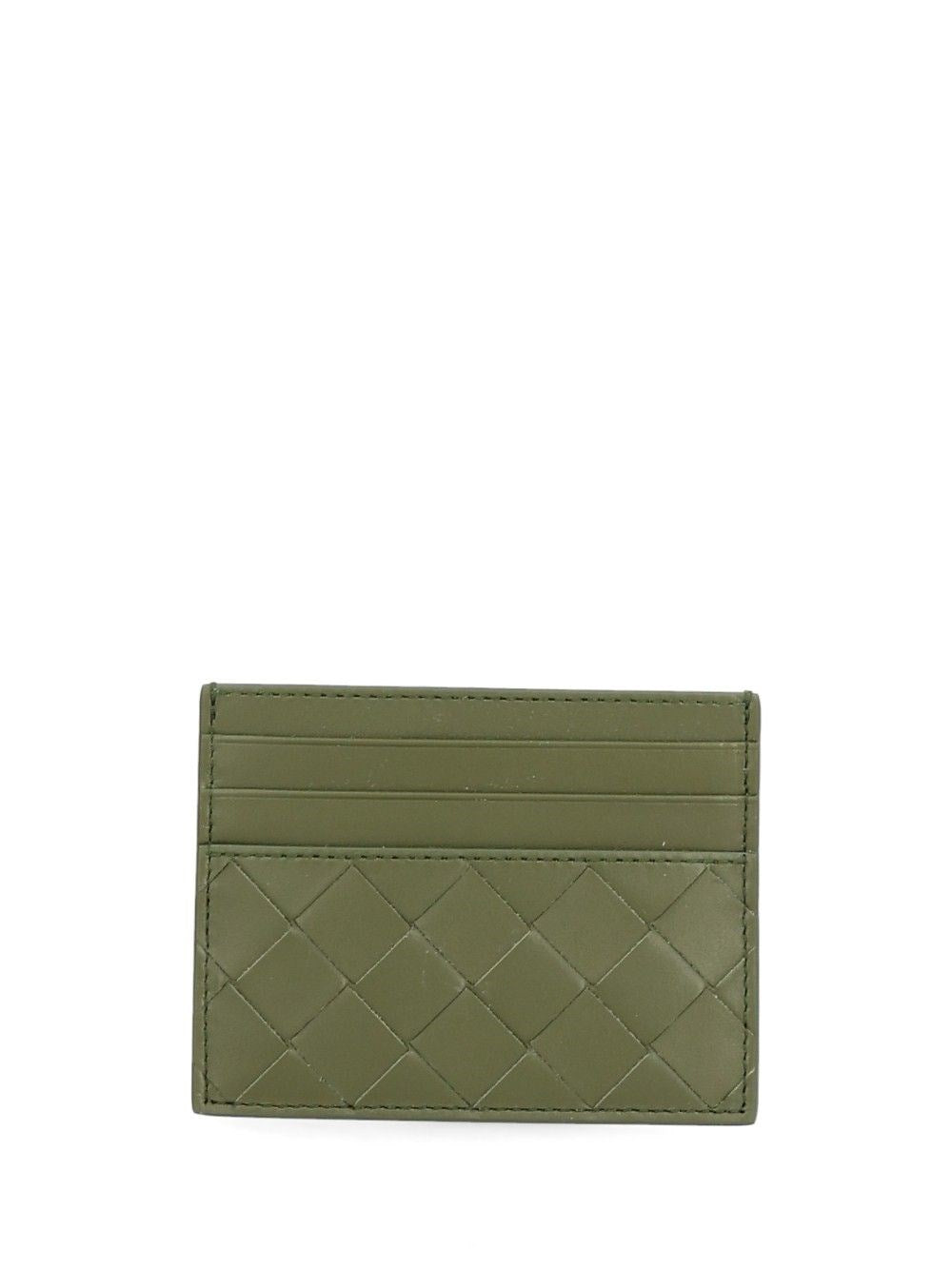 Bottega Veneta Woven Credit Card Holder - Green