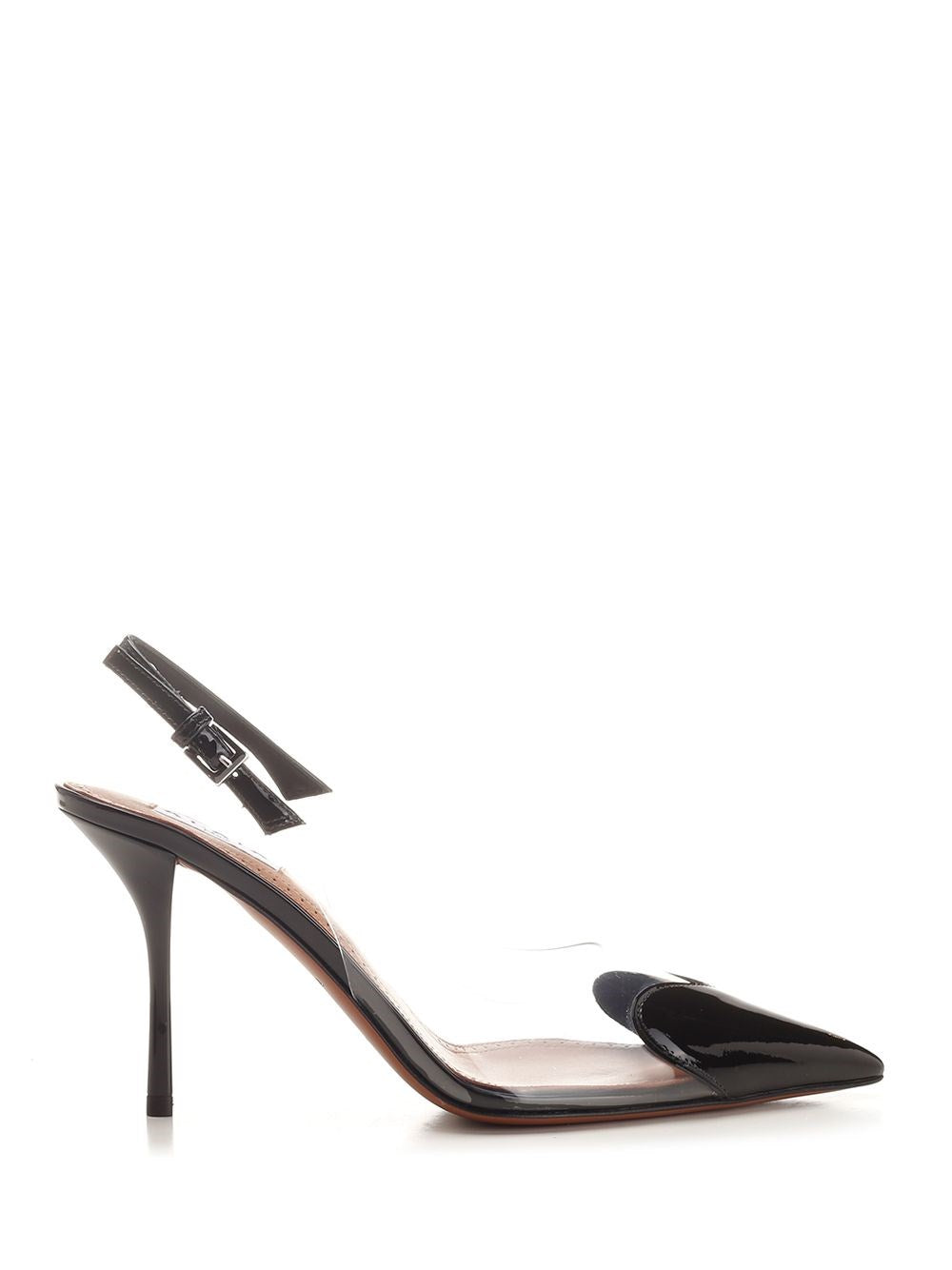 Alaïa Le Cœur Slingback In Patent Leather - Black