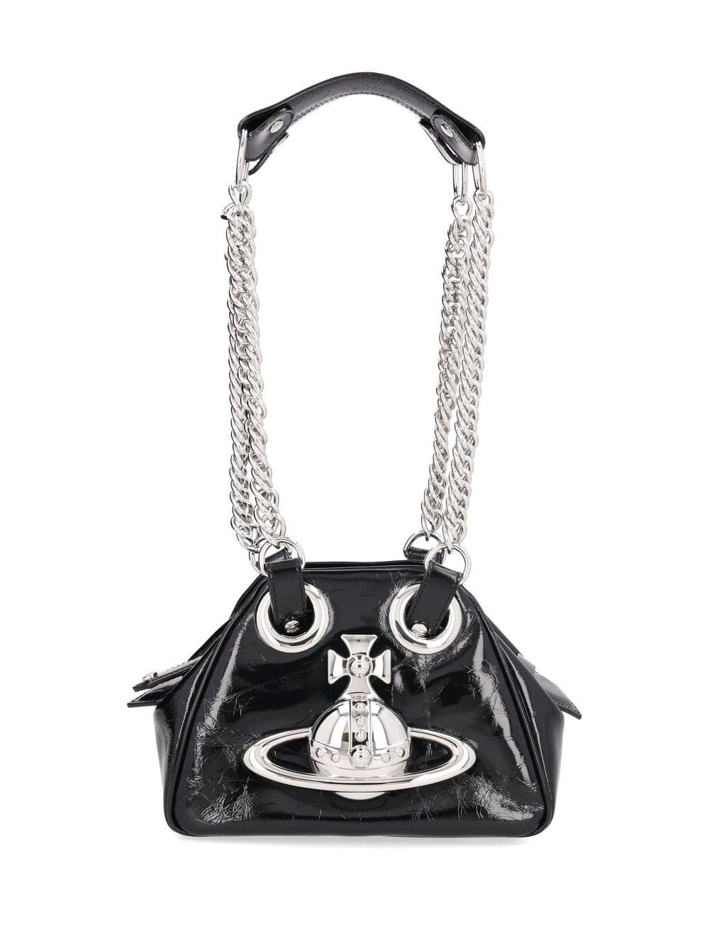 Vivienne Westwood Archive Orb Chain Handbag - Black