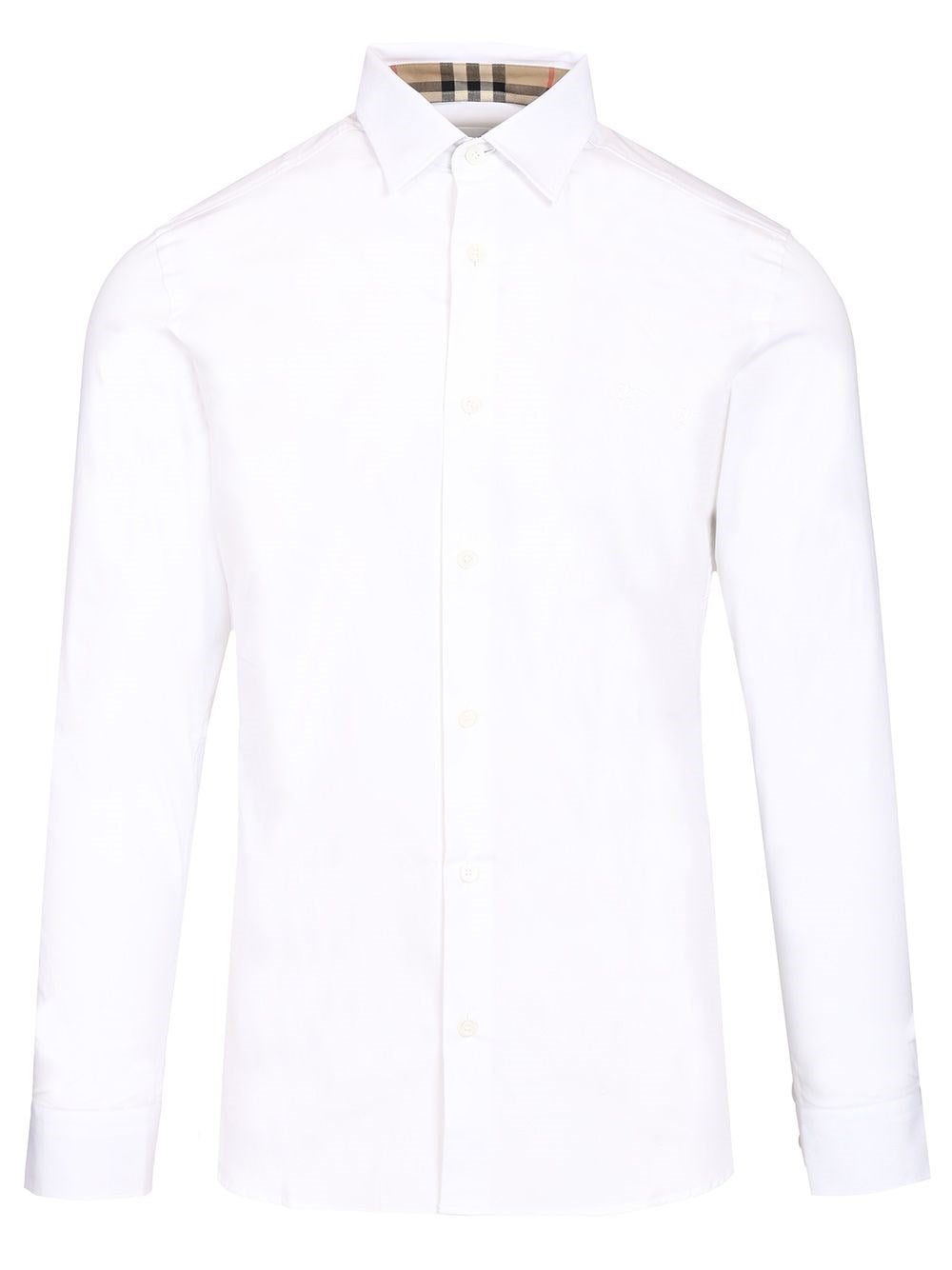 Burberry Slim Fit Stretch Cotton Shirt - White