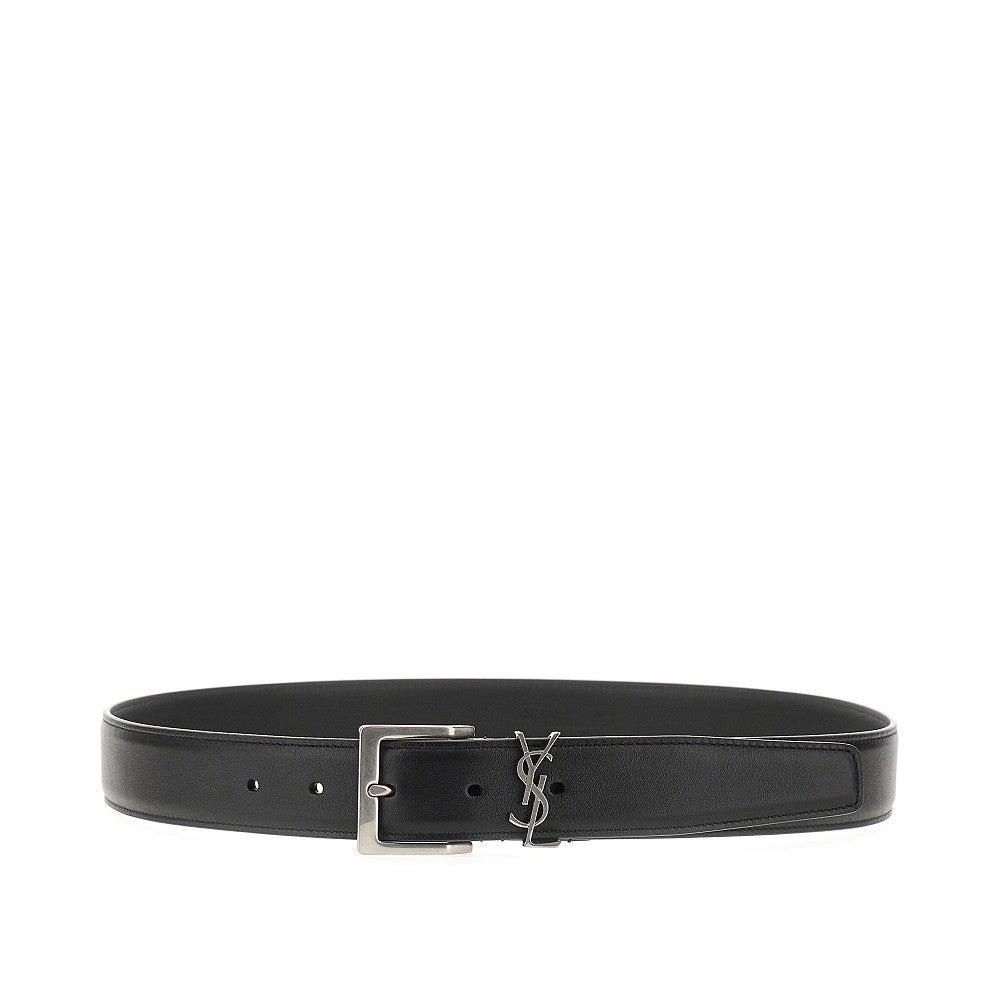 Saint Laurent Leather belt with Cassandre logo