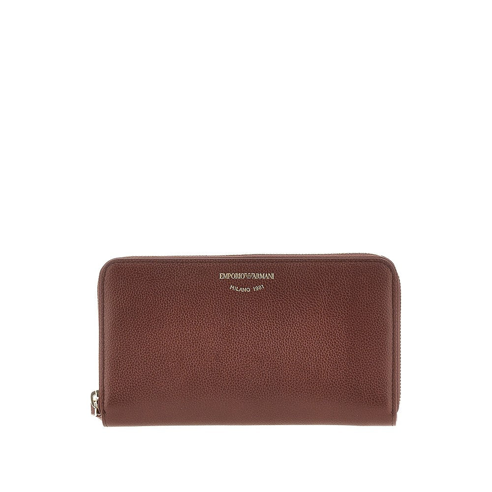 Emporio Armani Grained leather zip-around wallet