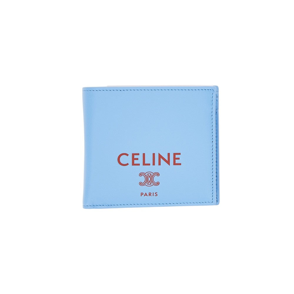 Celine Logo print leather bi-fold wallet