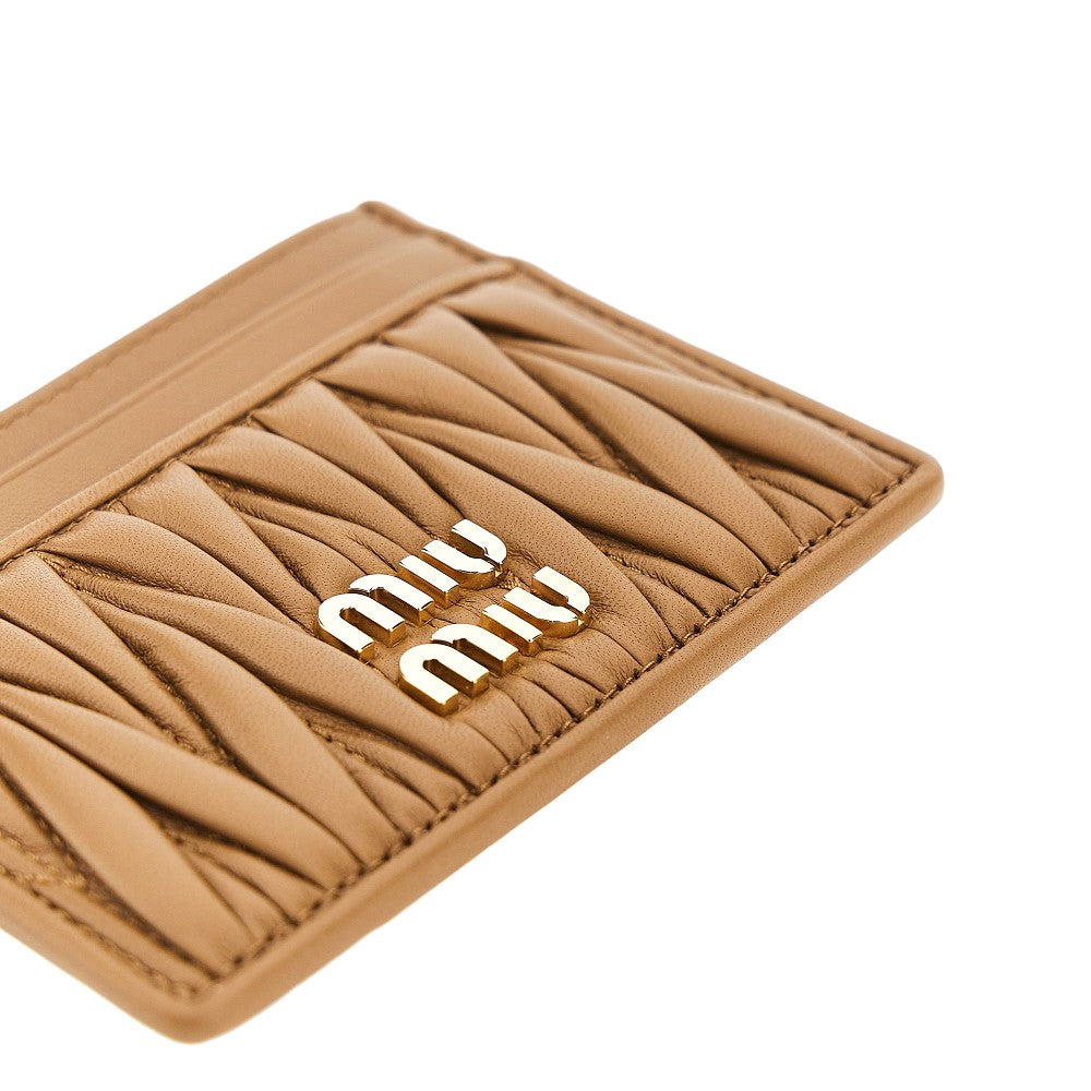 Miu Miu Matelassé nappa leather cardholder