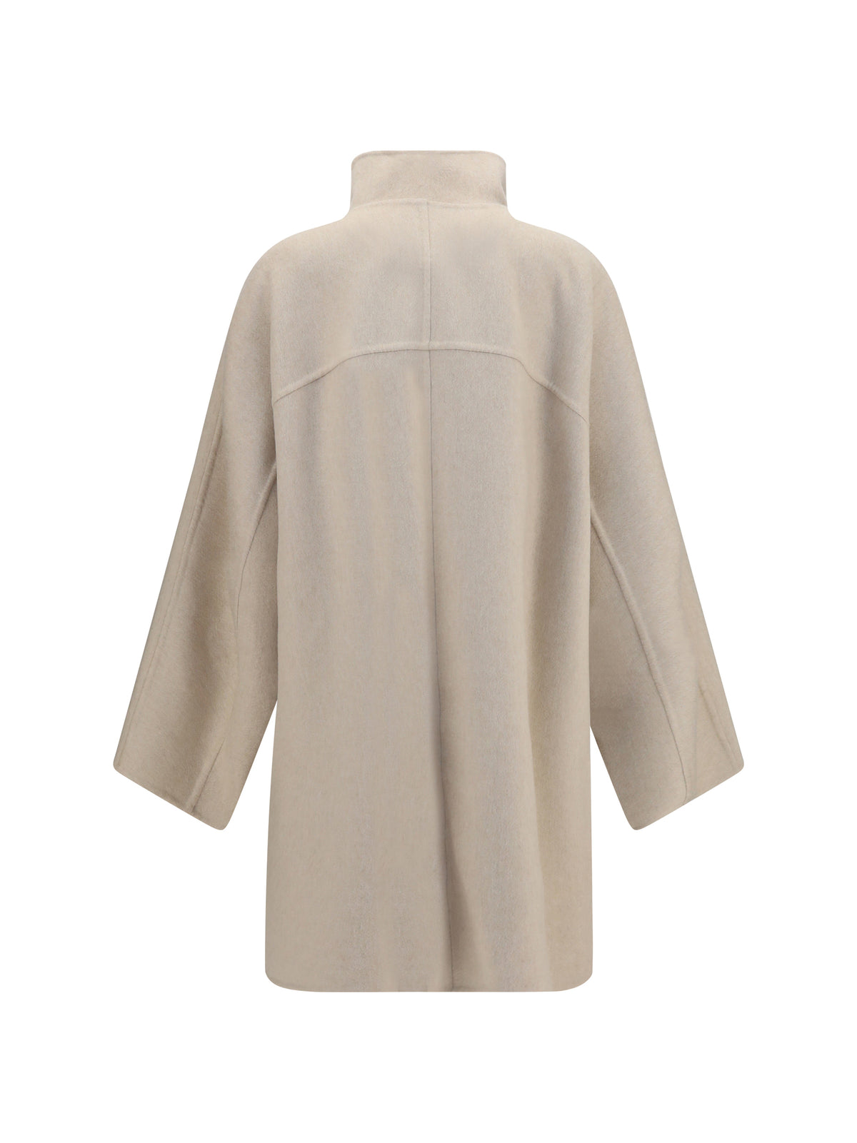 Alaïa Asymmetric double face cashmere Coat - Beige