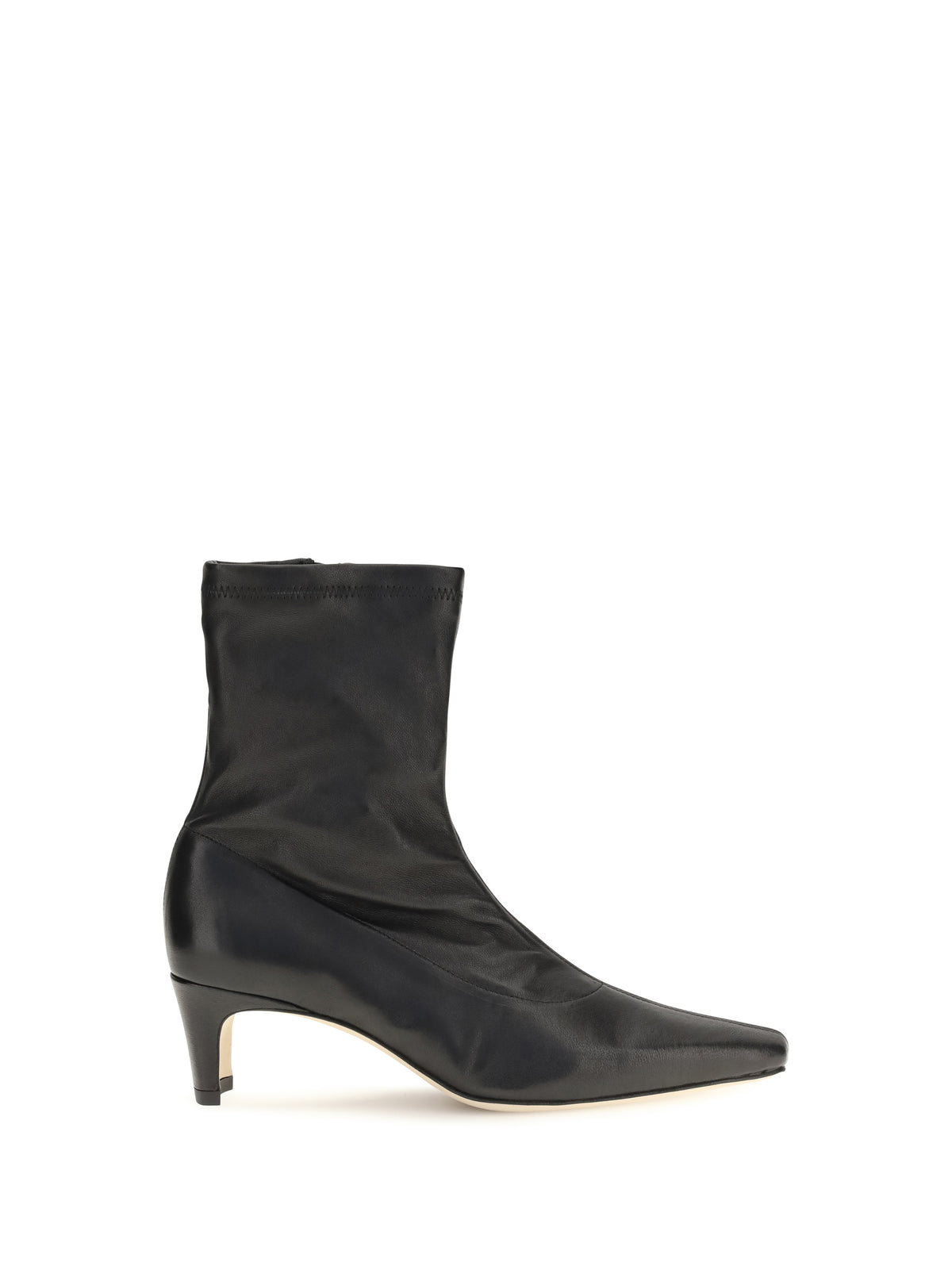 Staud Wally Sock leather Ankle Boots - Black