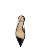 Francesco Russo Asymmetric Slingback Pumps - Black