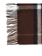 Burberry Cashmere Archive Check Scarf - Treacle Brown