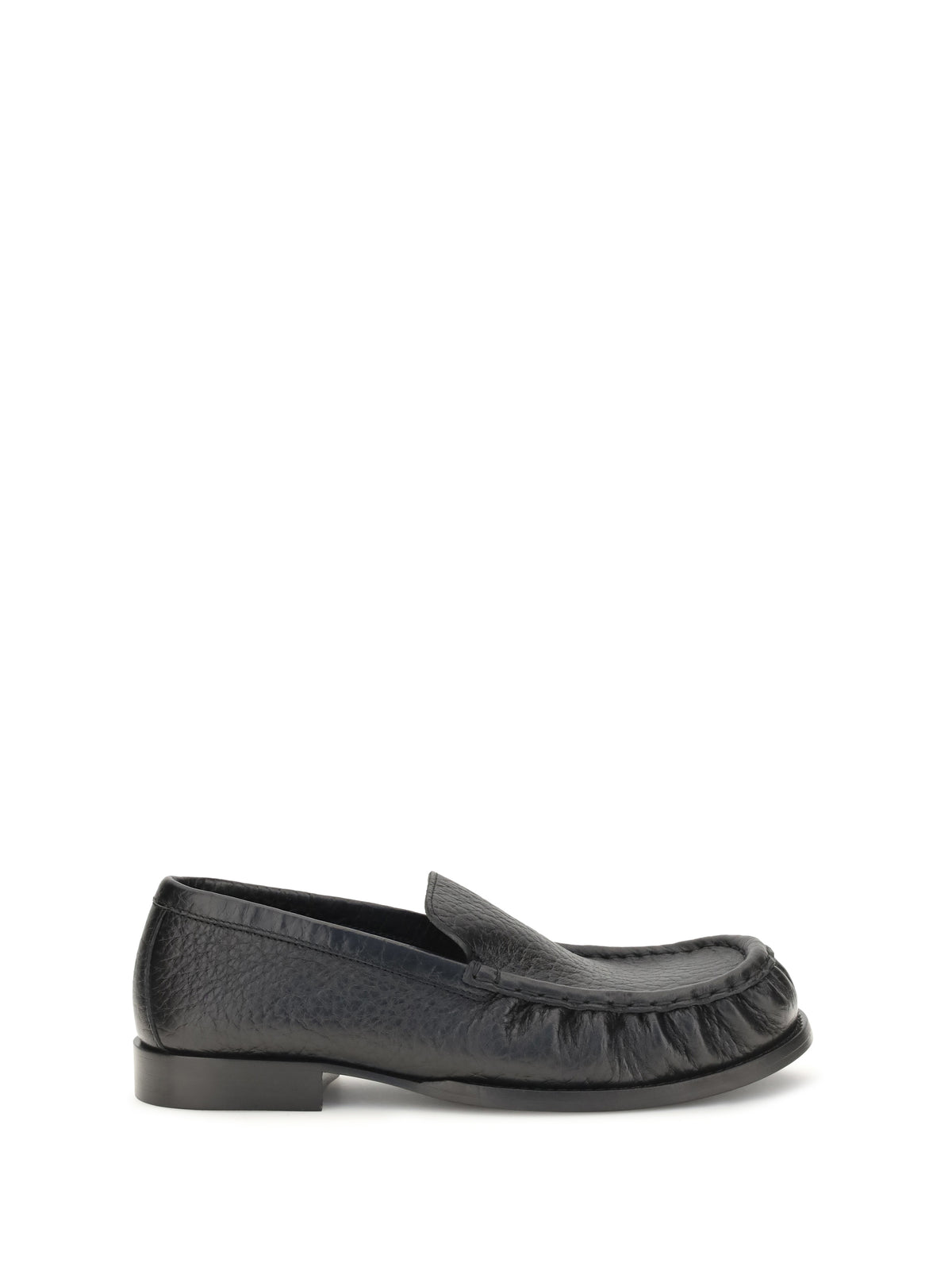 Dries Van Noten Grained leather Loafers - Black