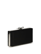 Self-Portrait Crystal chainmail Clutch - Silver