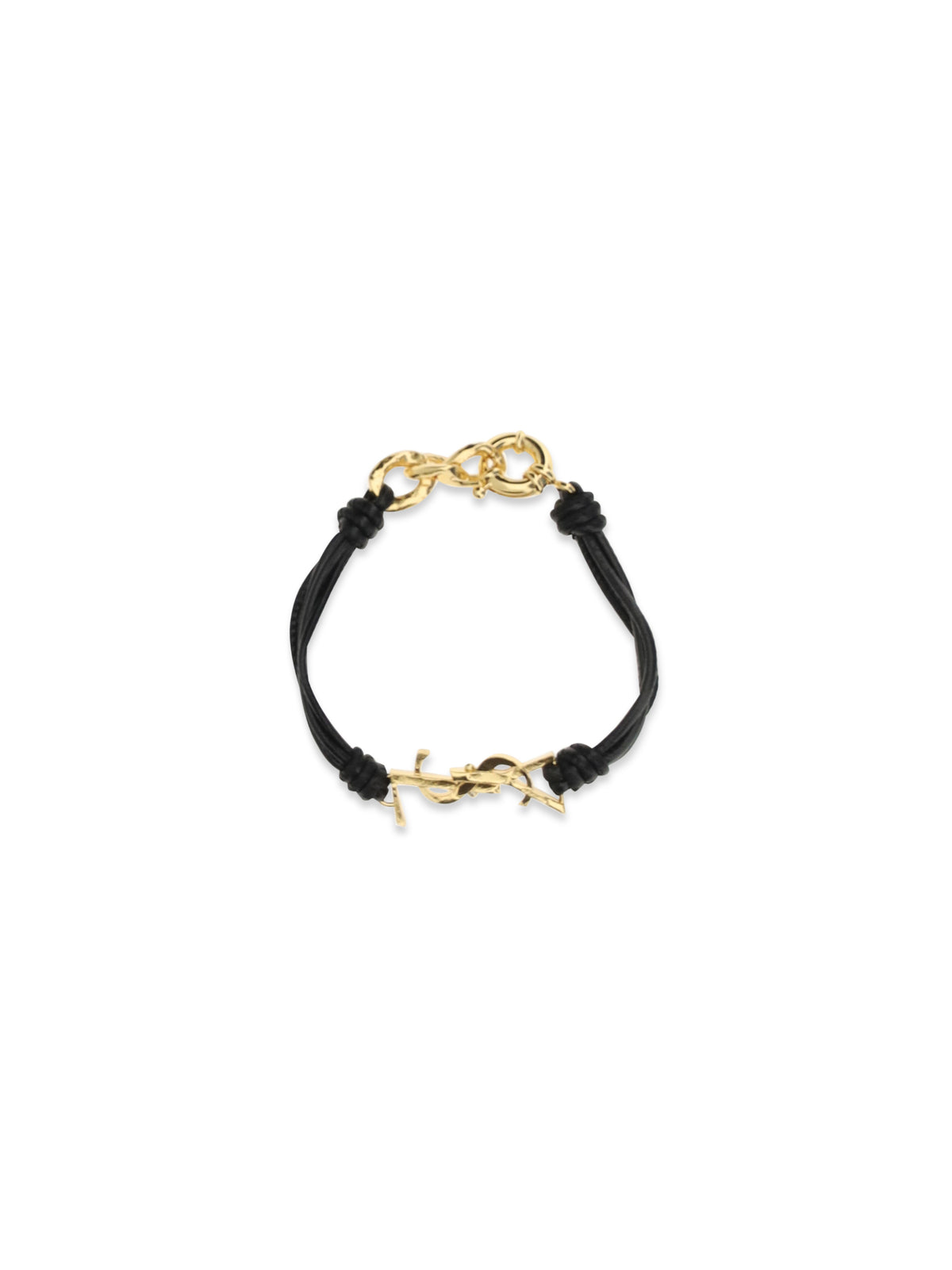 Saint Laurent Cassandre multi-wrap Bracelet - Black