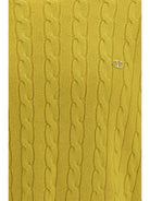 Valentino VLogo cable-knit cashmere Sweater - Yellow