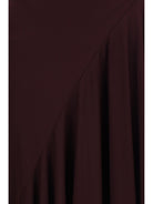 Alaïa Asymmetric fluid jersey Dress - Burgundy
