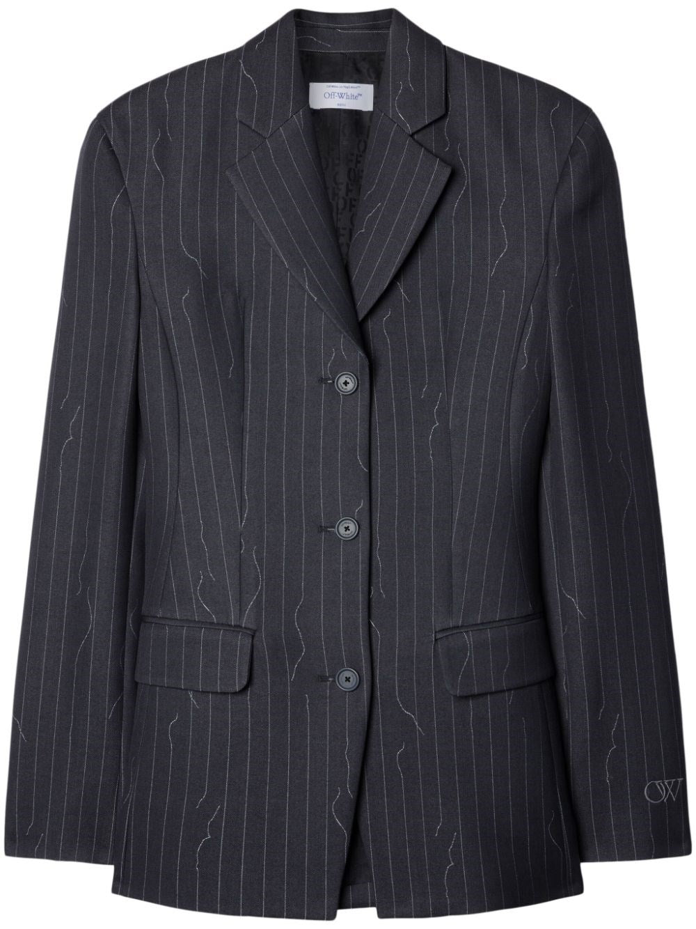 Off-White Tailored Wool Blazer - Grey
