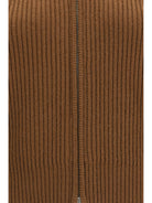 Max Mara Studio Carnet ribbed Cardigan - Castagna