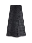 Gucci Leopard-print wool Scarf with monogram - Flanner/Black