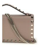 Valentino Garavani Rockstud chain Wallet - Poudre