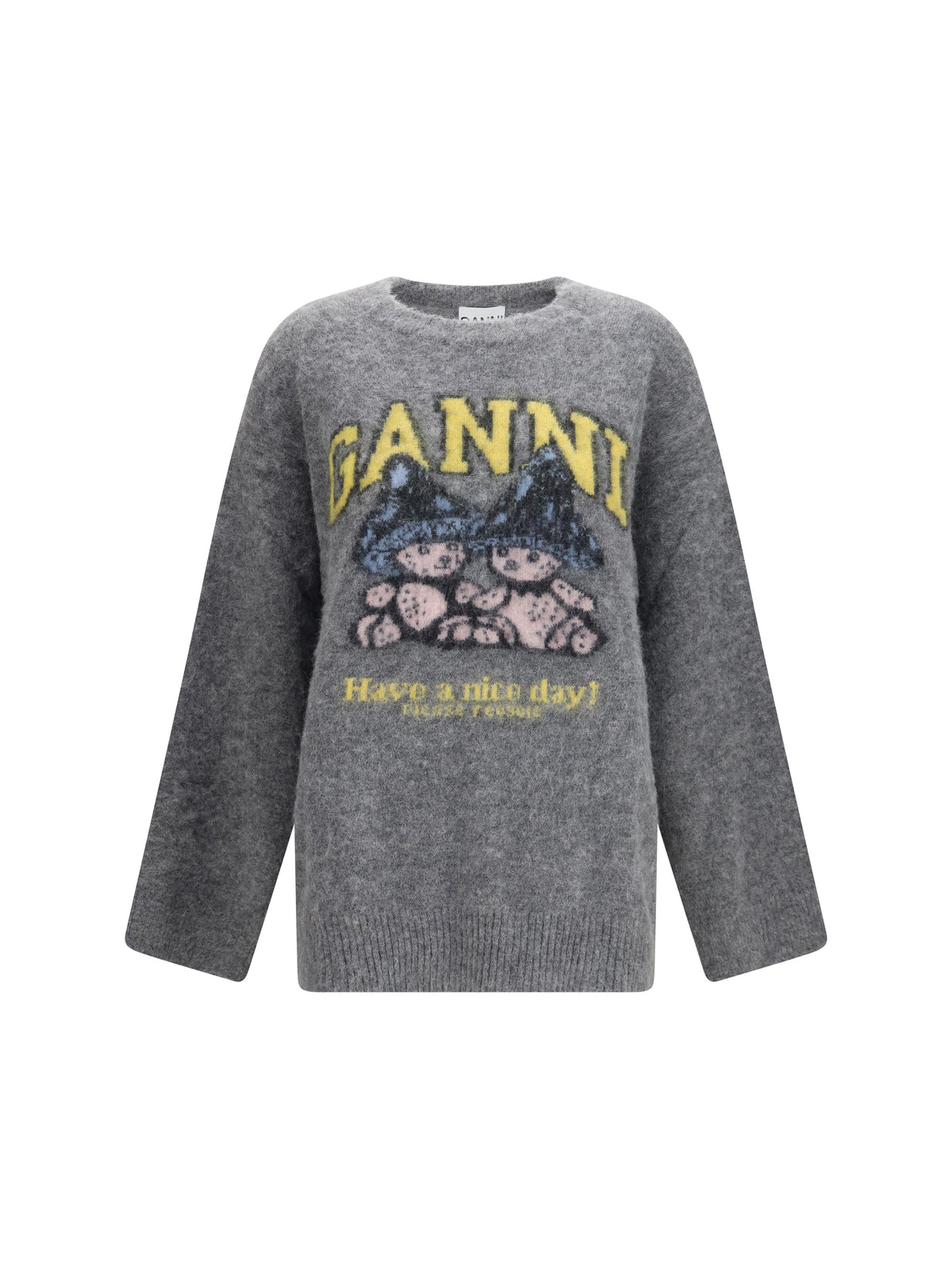 Ganni Mushroom Teddy alpaca-blend Sweater - Paloma