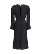 Alaïa Draped Viscose Dress - Noir Alaia