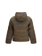C.P. Company Goggle Hooded Down Jacket in Eco-Chrome R - Re-Color Brown