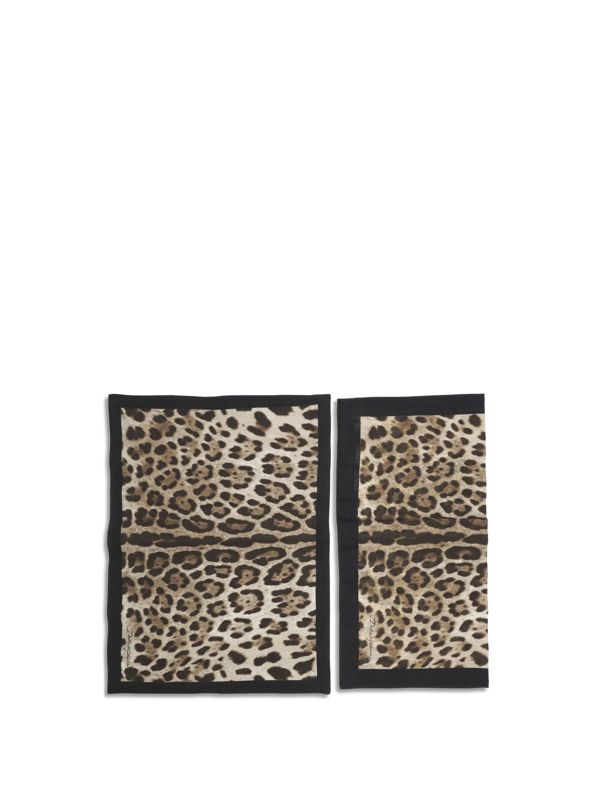 Dolce & Gabbana Linen Placemat and Napkin Set - Leopardo