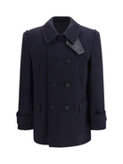 Burberry Wool cashmere Pea Coat - Navy