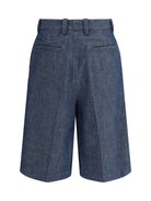 Jil Sander Cotton Bermuda - Indigo