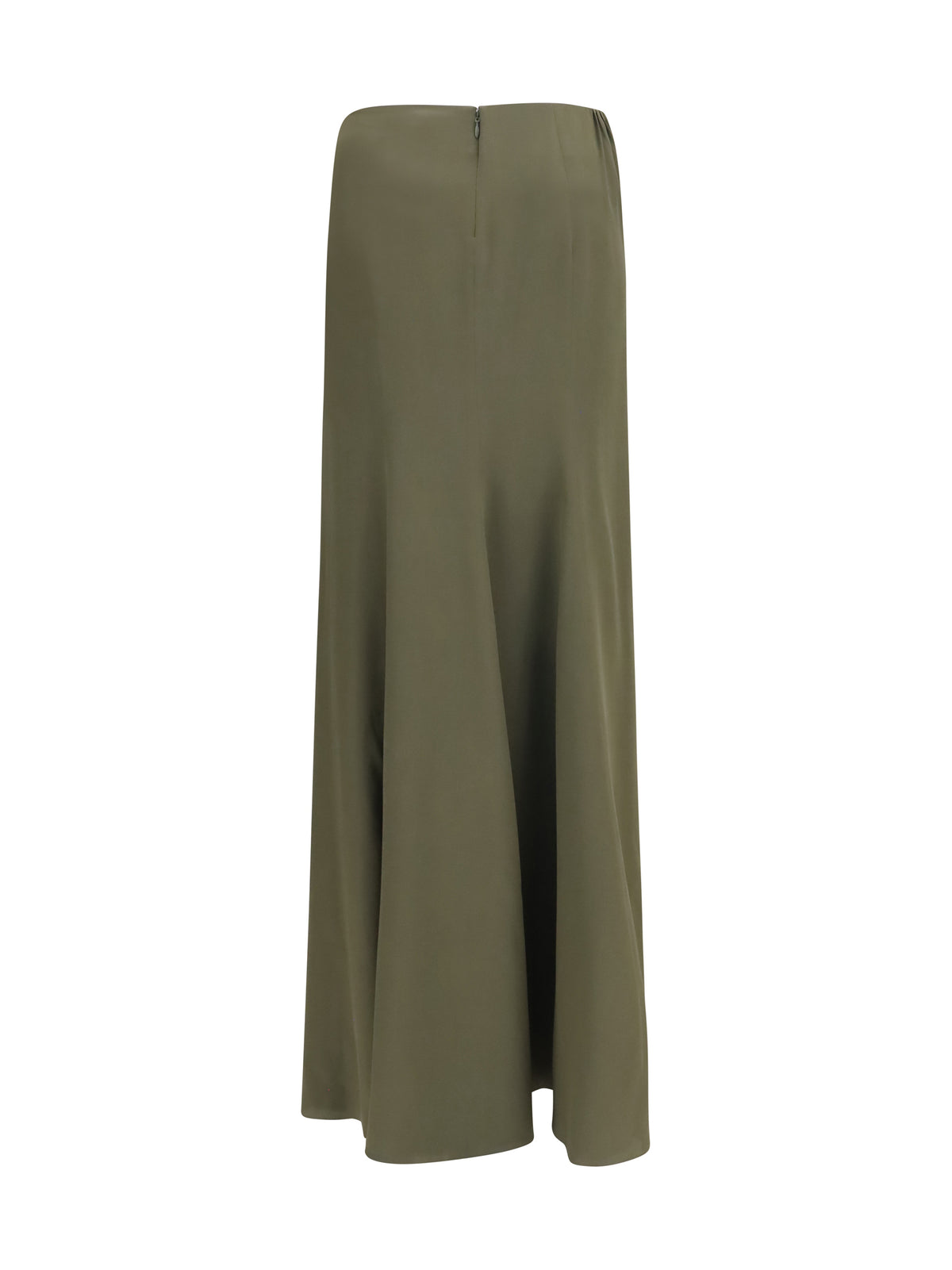 Alexander McQueen Draped long Skirt - Woodland Green
