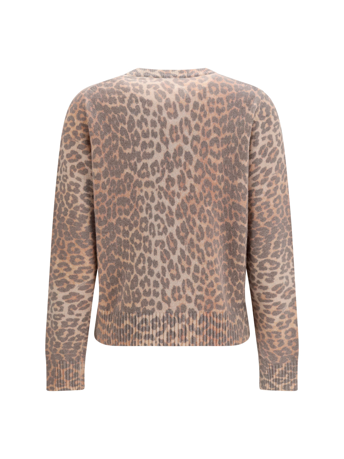 Ganni Tiger-print Sweater - Almond Milk