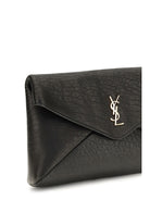 Saint Laurent Envelope leather Clutch - Black