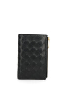 Bottega Veneta Medium Intrecciato Bi-Fold Wallet - Black