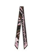 Pucci Silk Twill Scarf - Khaki Pink