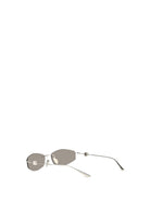 Balenciaga Geometric oval Sunglasses - Silver / Black