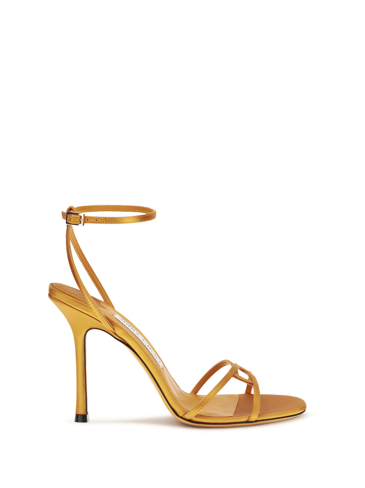 Jimmy Choo Leo Sandals in satin - Sunset Orange