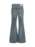 Alexander McQueen High-waisted flared cotton denim Jeans - Royal