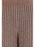 Missoni Tailored Pants in lamé viscose with sequins - Powder Pink