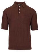 Ballantyne Cotton Knit Polo - Brown