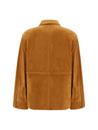 Loewe Suede goat leather workwear Jacket - Tan
