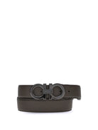 Ferragamo Reversible Gancini Belt - Concrete