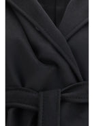 Max Mara Studio Wool drap Newmang Coat - Black