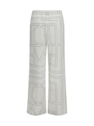 Toteme Monogram Pants - White/Black
