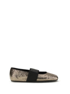 Givenchy Sliced Square Ballerinas in textured leather - Bronze