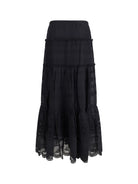 Isabel Marant Étoile Paoline Long Cotton Skirt - Black
