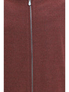 Brunello Cucinelli Wool zip Jacket with high collar - Lava