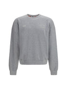 GCDS Crewneck Sweatshirt with back logo - Vapor Grey/Pink