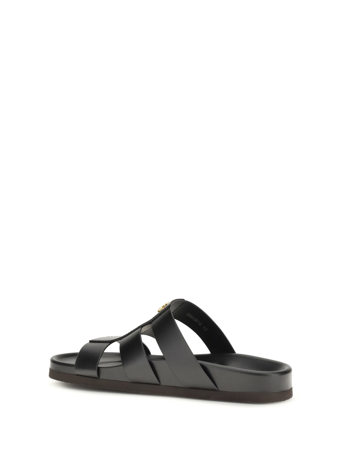 Valentino Garavani Studshield leather slide Sandals - Black