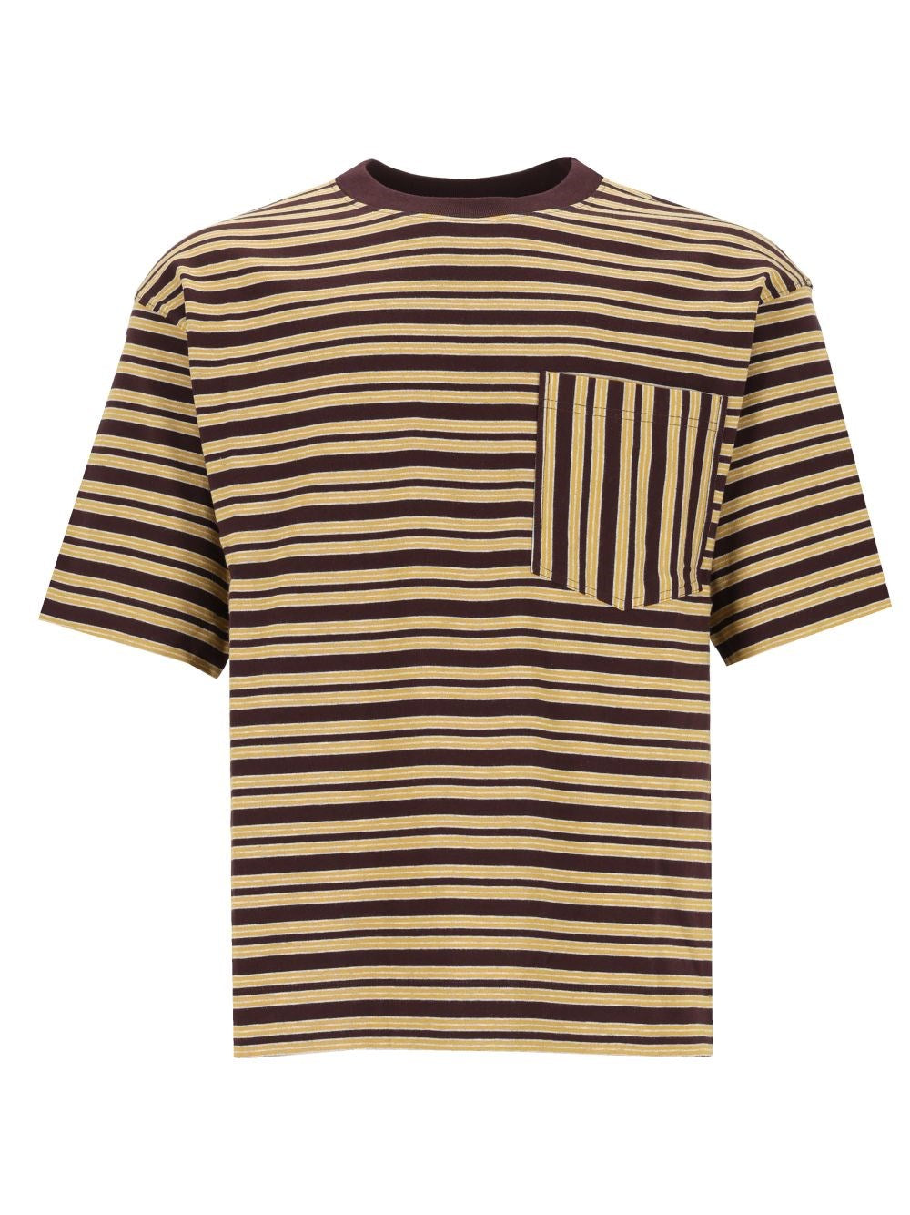 Dries Van Noten Striped Cotton Jersey T-Shirt - Bordeaux